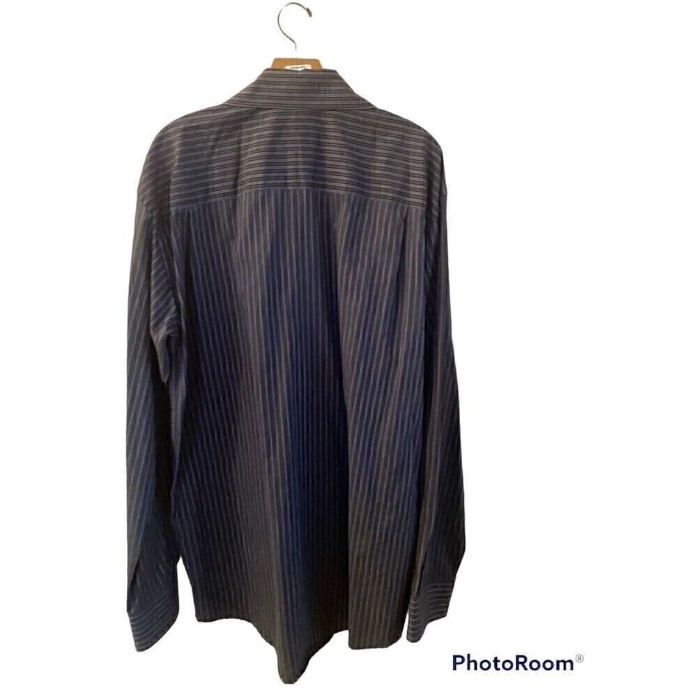 COPY - LA Gate Collection USA Sz. 2XL Blue Stripped Shirt. - Picture 2 of 4